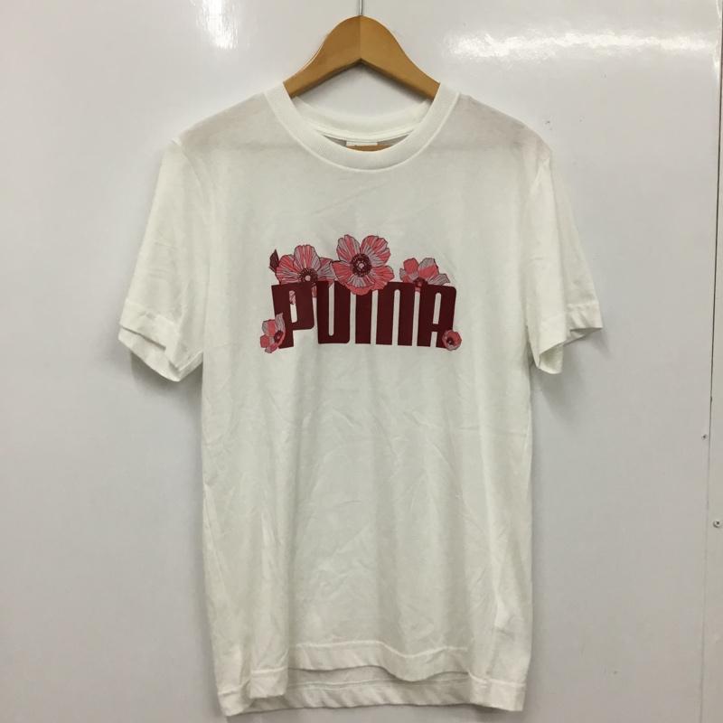 プーマ PUMA Tシャツ 半袖 S プリント 白 / ホワイト / white レディース USED 古着 中古 10160795
