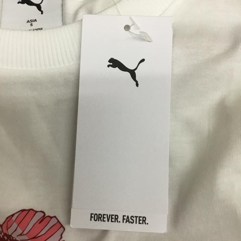 プーマ PUMA Tシャツ 半袖 S プリント 白 / ホワイト / white レディース USED 古着 中古 10160795