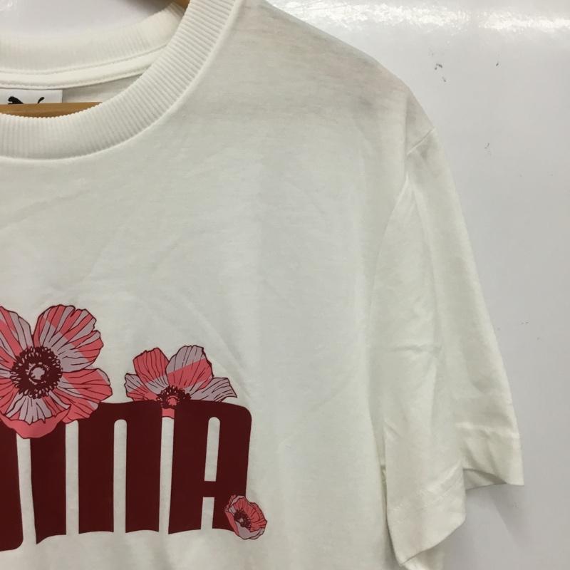 プーマ PUMA Tシャツ 半袖 S プリント 白 / ホワイト / white レディース USED 古着 中古 10160795