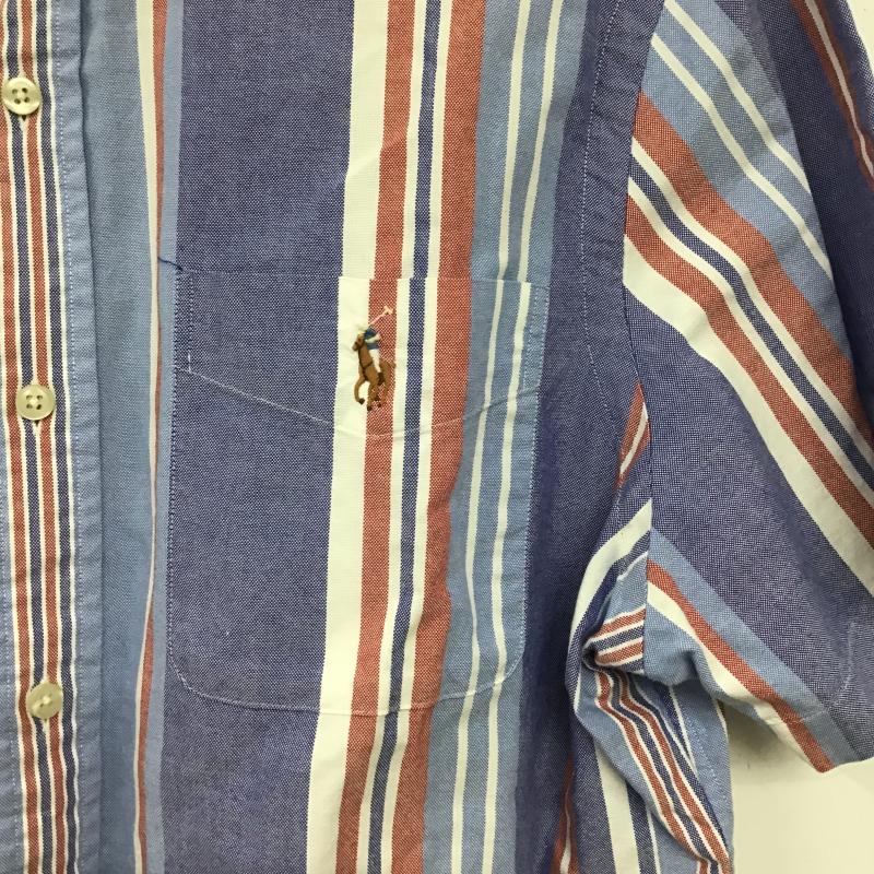 ポロラルフローレン POLO RALPH LAUREN シャツ、ブラウス 半袖 半袖シャツ ストライプシャツ ボタンダウンシャツ M ストライプ マルチカラー / マルチカラー / multicolor メンズ USED 古着 中古 10160797