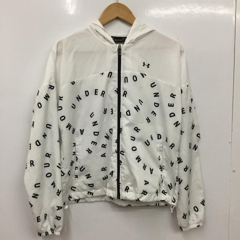 アンダーアーマー UNDER ARMOUR ジャケット、上着 ジャンパー、ブルゾン L プリント X ロゴ、文字 白 / ホワイト / white レディース USED 古着 中古 10160798