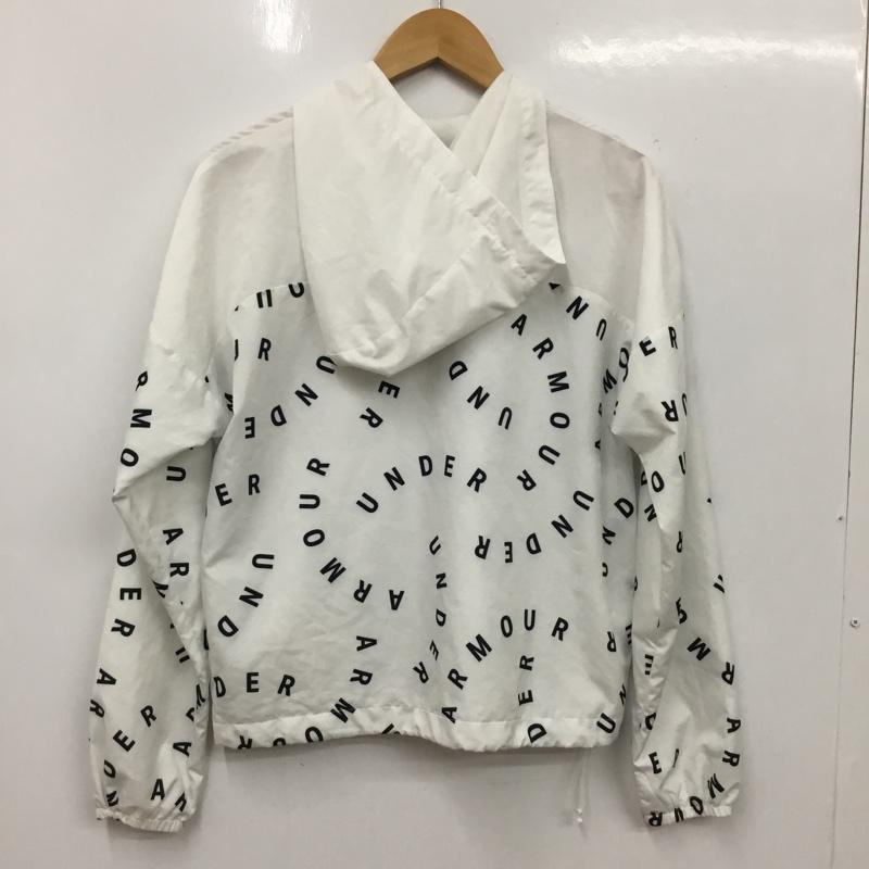 アンダーアーマー UNDER ARMOUR ジャケット、上着 ジャンパー、ブルゾン L プリント X ロゴ、文字 白 / ホワイト / white レディース USED 古着 中古 10160798