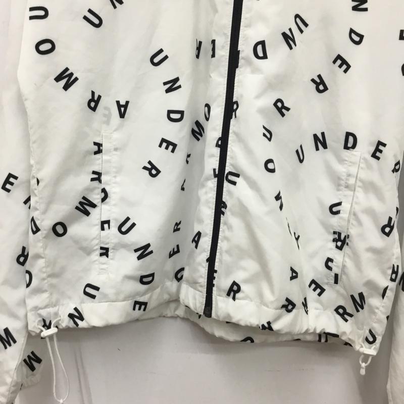 アンダーアーマー UNDER ARMOUR ジャケット、上着 ジャンパー、ブルゾン L プリント X ロゴ、文字 白 / ホワイト / white レディース USED 古着 中古 10160798