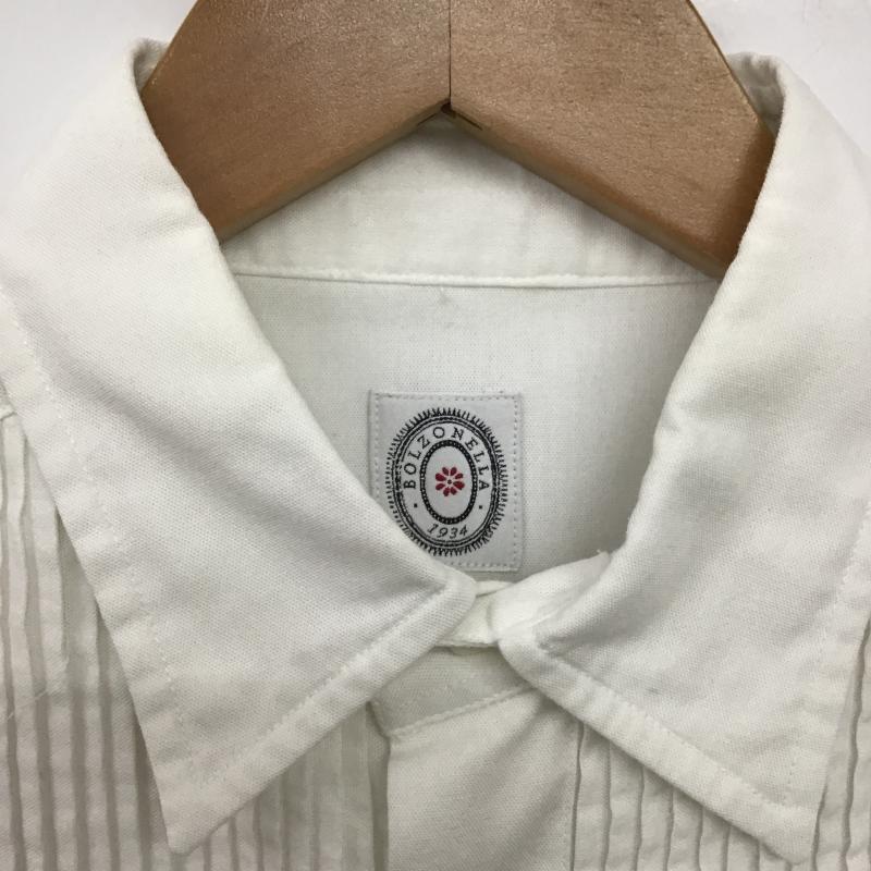 ボルゾネッラ BOLZONELLA シャツ、ブラウス 長袖 長袖シャツ 無地シャツ カラーシャツ S 無地 白 / ホワイト / white メンズ USED 古着 中古 10160799