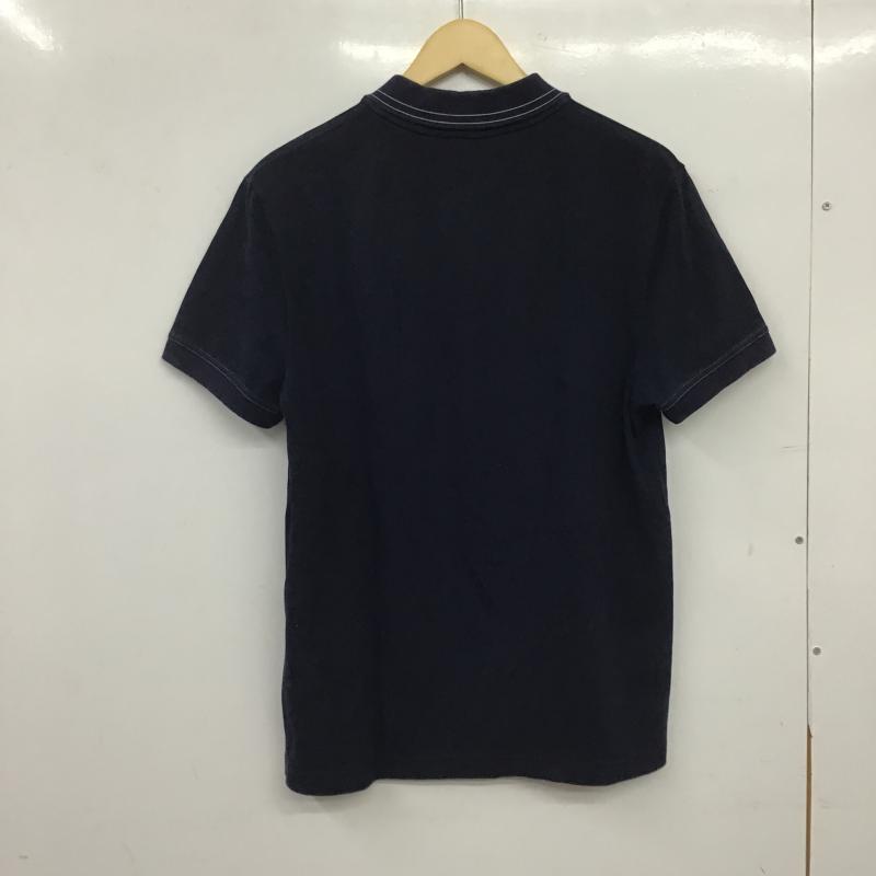 ラコステ LACOSTE ポロシャツ 半袖 半袖ポロシャツ カラーシャツ 半袖カットソー 4 ロゴ、文字 紺 / ネイビー / navy メンズ USED 古着 中古 10160801
