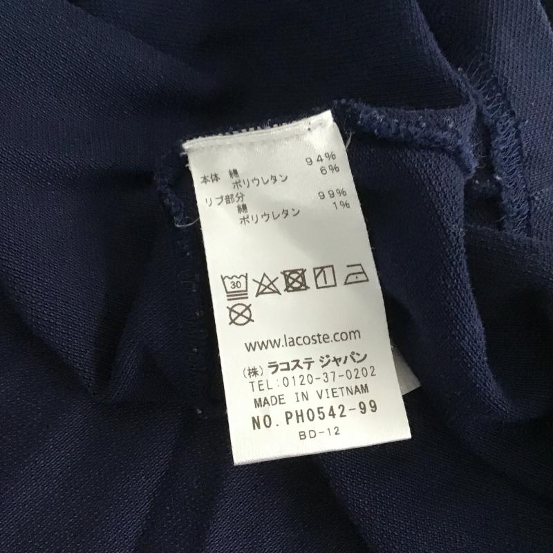 ラコステ LACOSTE ポロシャツ 半袖 半袖ポロシャツ カラーシャツ 半袖カットソー 4 ロゴ、文字 紺 / ネイビー / navy メンズ USED 古着 中古 10160801
