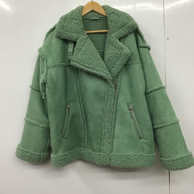 ジュエティ jouetie ジャケット、上着 ライダース 082050000401 エコムートンライダース M 無地 緑 / グリーン / green レディース USED 古着 中古 10160803