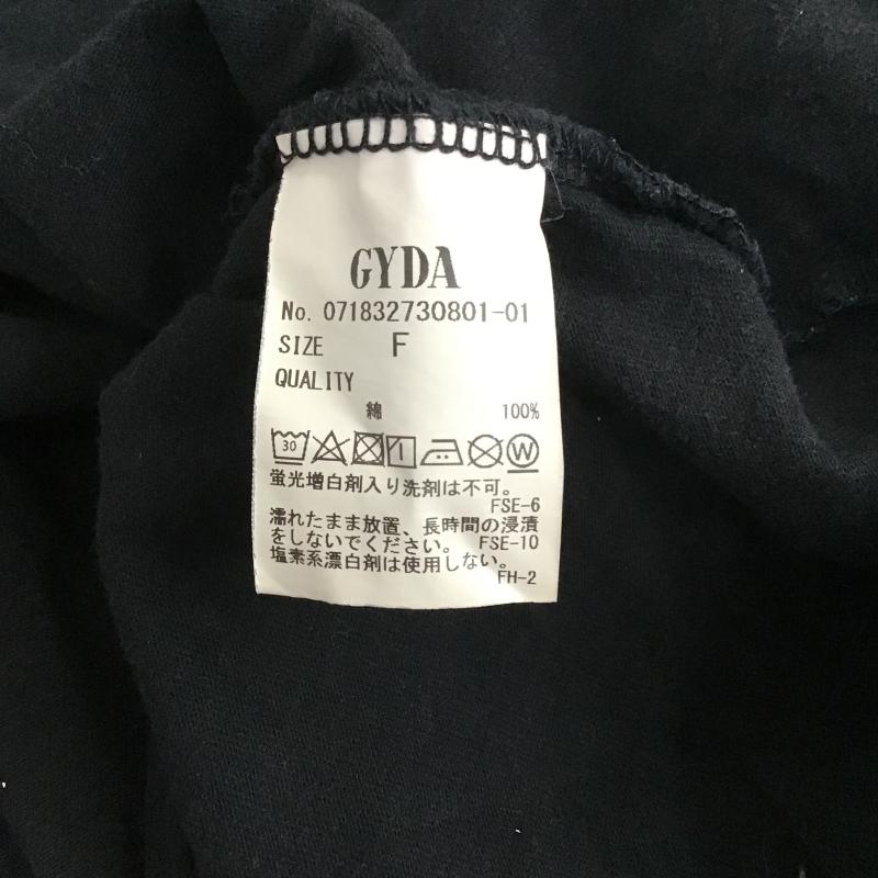 ジェイダ GYDA Tシャツ 半袖 FREE プリント 黒 / ブラック / black レディース USED 古着 中古 10160807