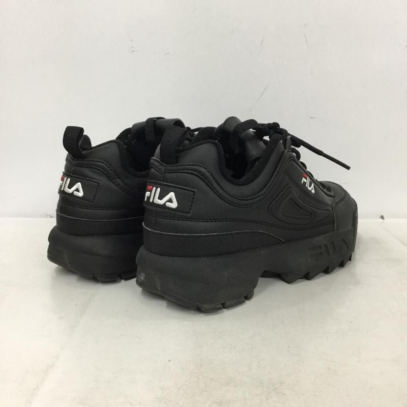 フィラ FILA スニーカー スニーカー UFW19054-013 DISRUPTOR2 厚底スニーカー 24cm 24.0cm ロゴ、文字 黒 / ブラック / black レディース USED 古着 中古 10160808
