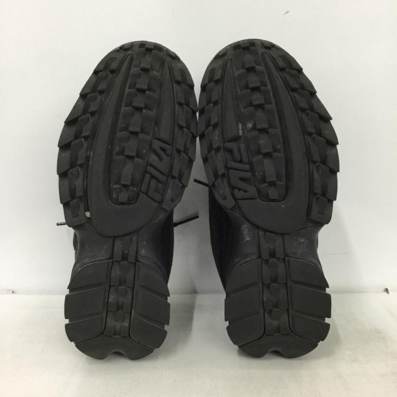 フィラ FILA スニーカー スニーカー UFW19054-013 DISRUPTOR2 厚底スニーカー 24cm 24.0cm ロゴ、文字 黒 / ブラック / black レディース USED 古着 中古 10160808