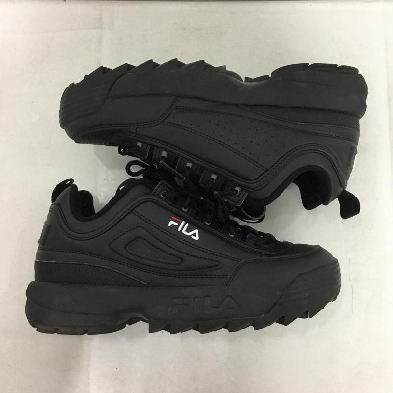 フィラ FILA スニーカー スニーカー UFW19054-013 DISRUPTOR2 厚底スニーカー 24cm 24.0cm ロゴ、文字 黒 / ブラック / black レディース USED 古着 中古 10160808