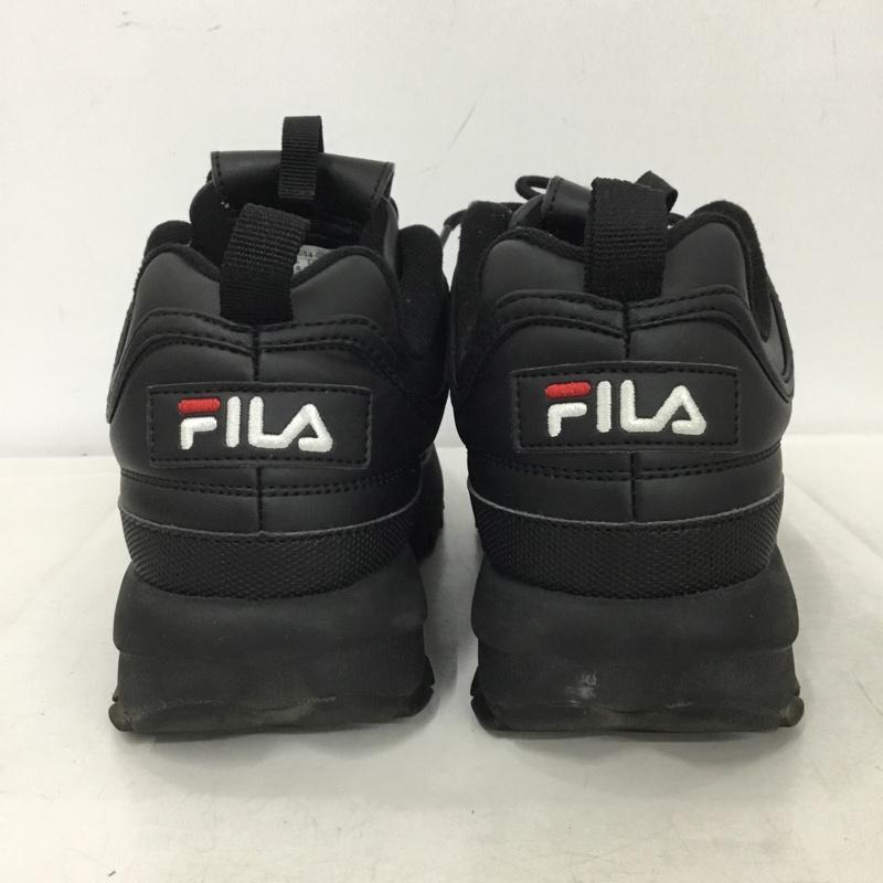 フィラ FILA スニーカー スニーカー UFW19054-013 DISRUPTOR2 厚底スニーカー 24cm 24.0cm ロゴ、文字 黒 / ブラック / black レディース USED 古着 中古 10160808