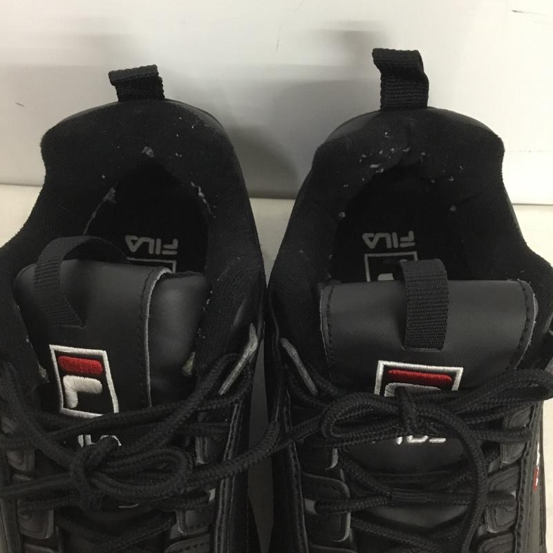 フィラ FILA スニーカー スニーカー UFW19054-013 DISRUPTOR2 厚底スニーカー 24cm 24.0cm ロゴ、文字 黒 / ブラック / black レディース USED 古着 中古 10160808