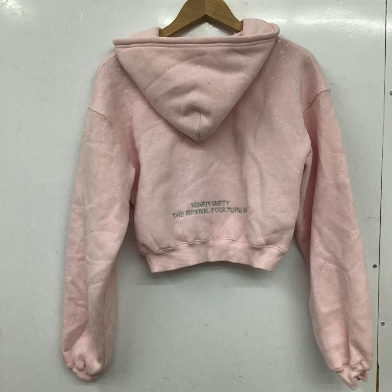 ナインティナインティ 9090 パーカー 長袖 M 無地 桃 / ピンク / pink レディース USED 古着 中古 10160809