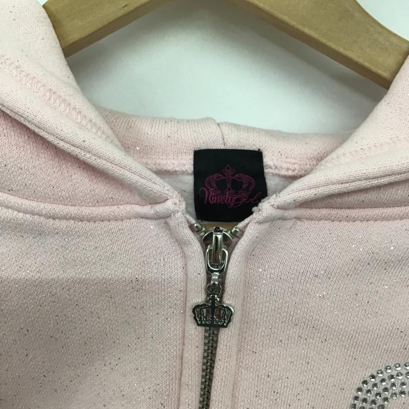 ナインティナインティ 9090 パーカー 長袖 M 無地 桃 / ピンク / pink レディース USED 古着 中古 10160809