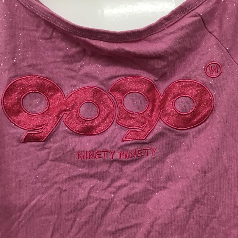 ナインティナインティ 9090 カットソー 半袖 M ロゴ、文字 桃 / ピンク / pink レディース USED 古着 中古 10160810