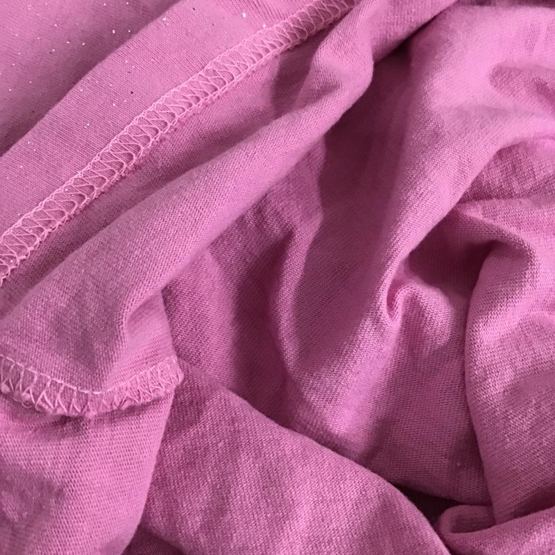 ナインティナインティ 9090 カットソー 半袖 M ロゴ、文字 桃 / ピンク / pink レディース USED 古着 中古 10160810