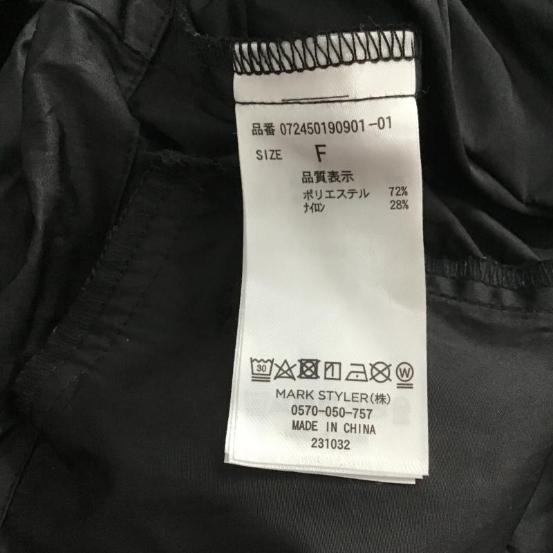 ジェイダ GYDA ジャケット、上着 ジャンパー、ブルゾン 072450190901 Symmetry GYDAラインショートトラックジャケット FREE 無地 黒 / ブラック / black レディース USED 古着 中古 10160812