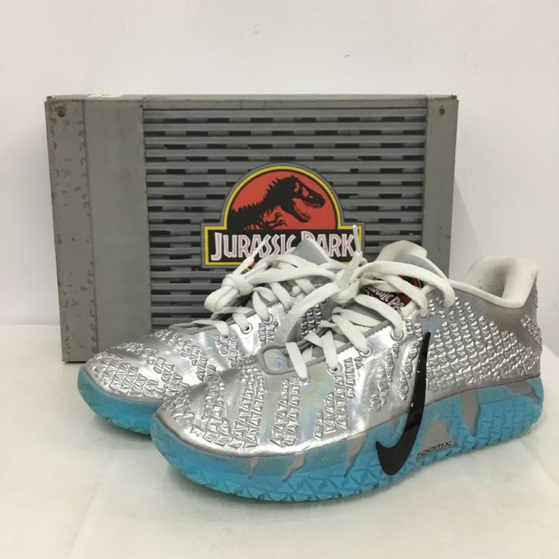 ナイキ NIKE スニーカー スニーカー IU7239 002 JA 3 Cloud Island EP 28cm 箱有 ジュラシックパーク バスケットボールシューズ 28.0cm ロゴ、文字 銀 / シルバー / silver color X 水色 / ライトブルー / メンズ USED 古着 中古 10160814