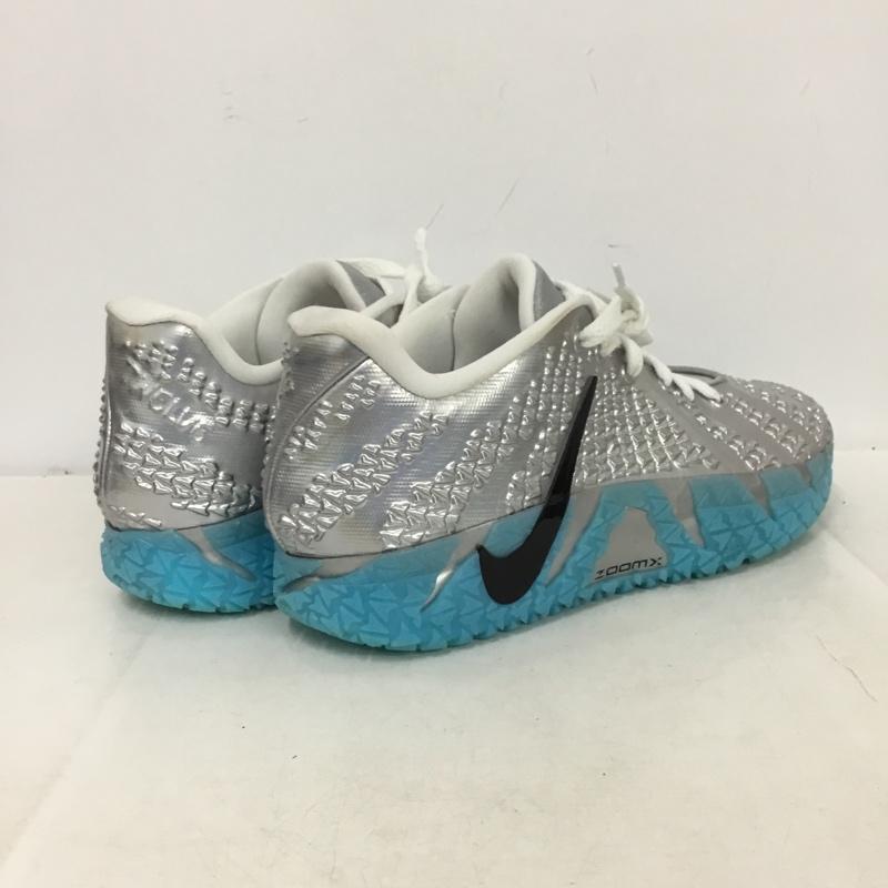 ナイキ NIKE スニーカー スニーカー IU7239 002 JA 3 Cloud Island EP 28cm 箱有 ジュラシックパーク バスケットボールシューズ 28.0cm ロゴ、文字 銀 / シルバー / silver color X 水色 / ライトブルー / メンズ USED 古着 中古 10160814