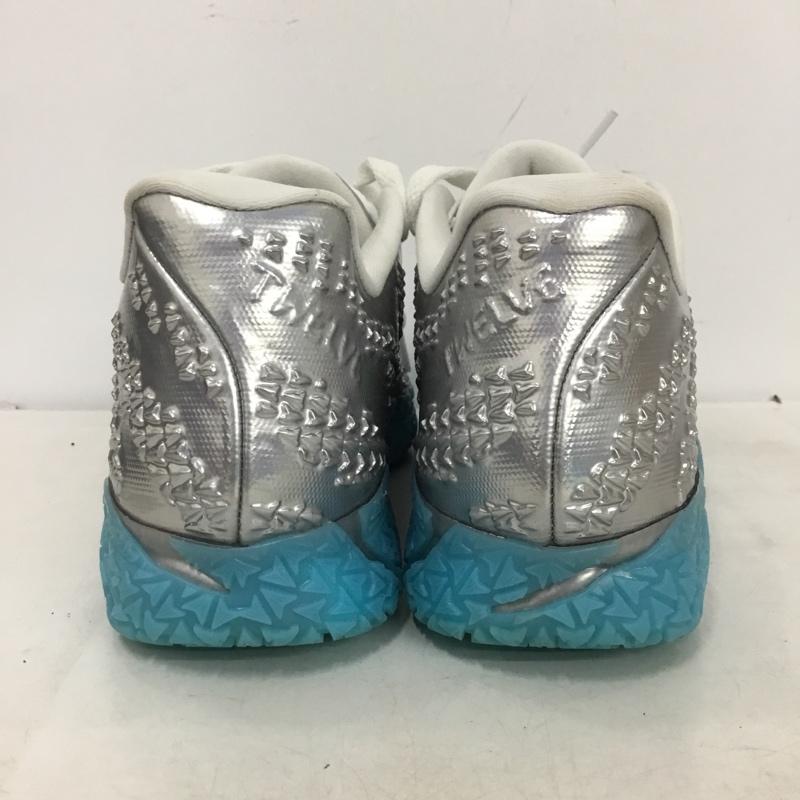 ナイキ NIKE スニーカー スニーカー IU7239 002 JA 3 Cloud Island EP 28cm 箱有 ジュラシックパーク バスケットボールシューズ 28.0cm ロゴ、文字 銀 / シルバー / silver color X 水色 / ライトブルー / メンズ USED 古着 中古 10160814