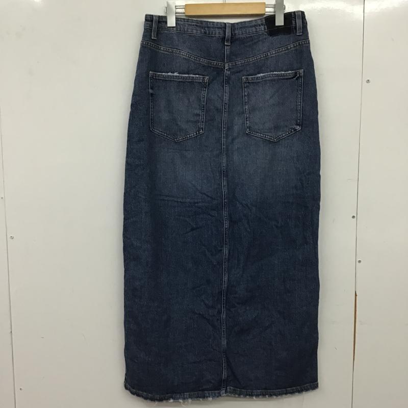 ザラ ZARA スカート ロングスカート デニムスカート L 無地 青 / ブルー / blue レディース USED 古着 中古 10160816