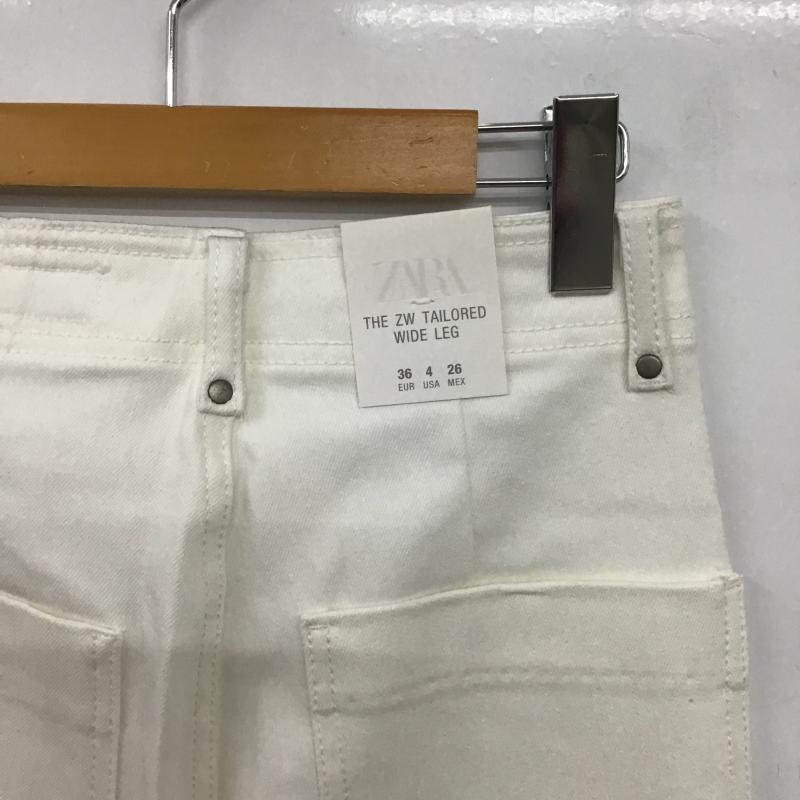 ザラ ZARA パンツ デニム、ジーンズ ホワイトデニム タグ付 36 無地 白 / ホワイト / white レディース USED 古着 中古 10160818