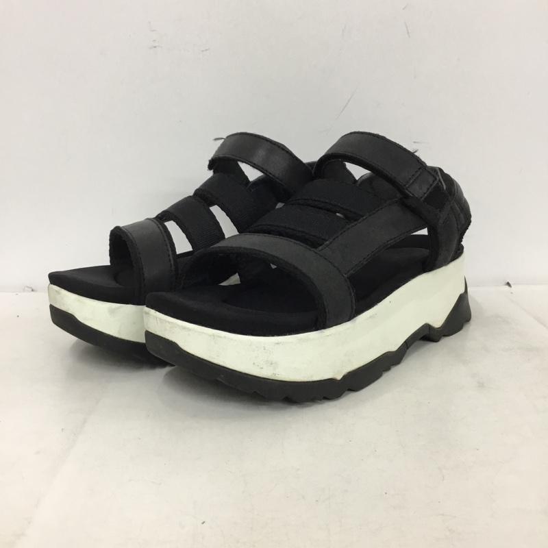 テバ Teva サンダル サンダル 1015177 ZAMORA 厚底ソール スポーツサンダル 24cm 24.0cm ロゴ、文字 黒 / ブラック / black X 白 / ホワイト / white レディース USED 古着 中古 10160828