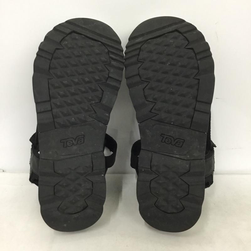 テバ Teva サンダル サンダル 1015177 ZAMORA 厚底ソール スポーツサンダル 24cm 24.0cm ロゴ、文字 黒 / ブラック / black X 白 / ホワイト / white レディース USED 古着 中古 10160828