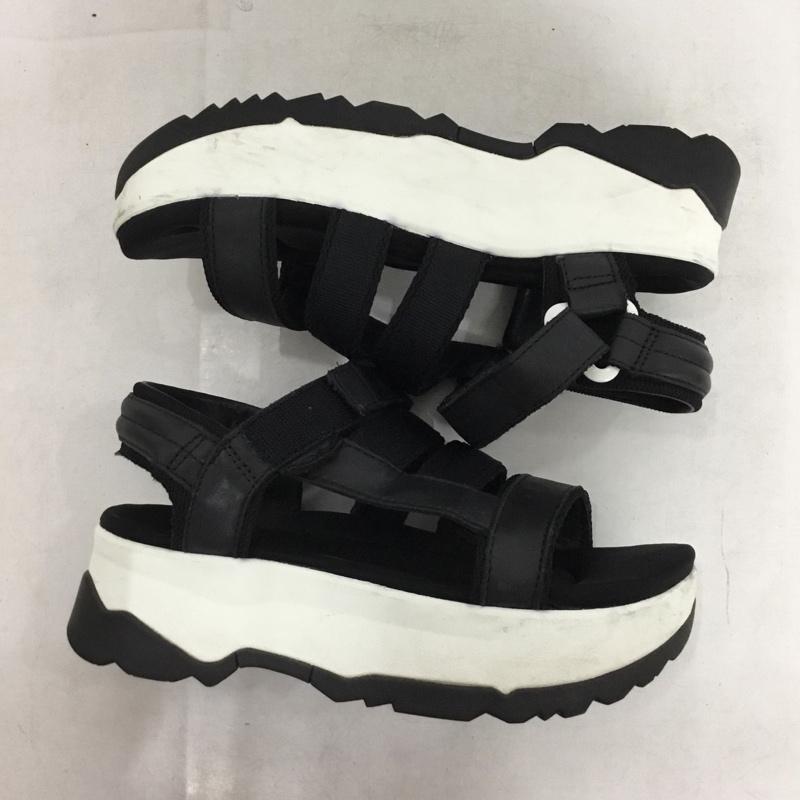 テバ Teva サンダル サンダル 1015177 ZAMORA 厚底ソール スポーツサンダル 24cm 24.0cm ロゴ、文字 黒 / ブラック / black X 白 / ホワイト / white レディース USED 古着 中古 10160828