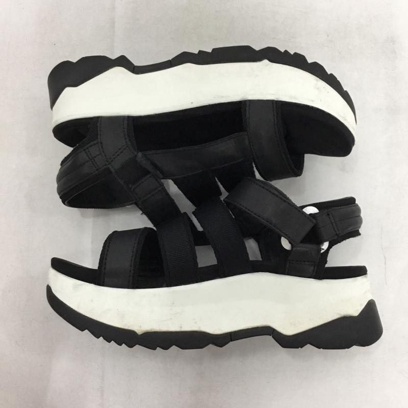 テバ Teva サンダル サンダル 1015177 ZAMORA 厚底ソール スポーツサンダル 24cm 24.0cm ロゴ、文字 黒 / ブラック / black X 白 / ホワイト / white レディース USED 古着 中古 10160828