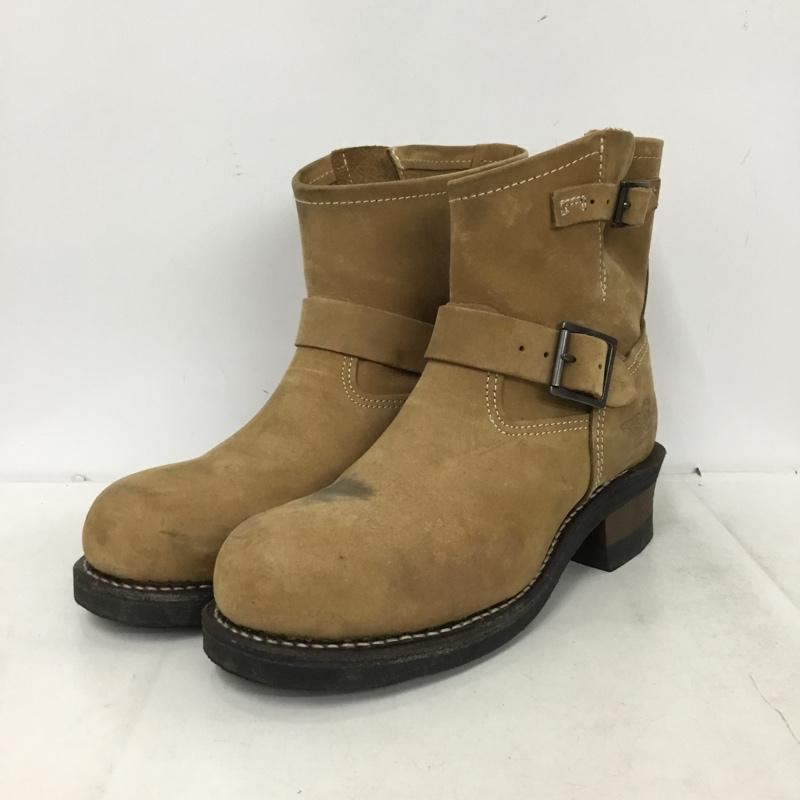 アルファインダストリー Alpha Industries ブーツ エンジニアブーツ ショート丈 25.5cm 25.5cm ロゴ、文字 ベージュ / ベージュ / beige メンズ USED 古着 中古 10160831