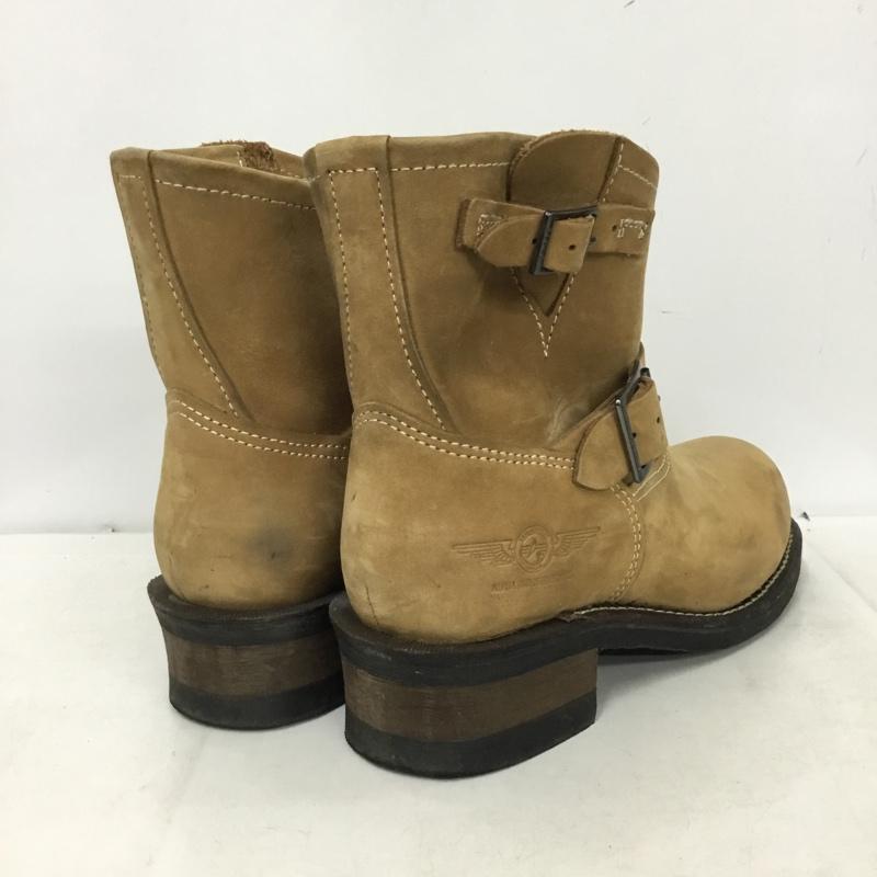 アルファインダストリー Alpha Industries ブーツ エンジニアブーツ ショート丈 25.5cm 25.5cm ロゴ、文字 ベージュ / ベージュ / beige メンズ USED 古着 中古 10160831