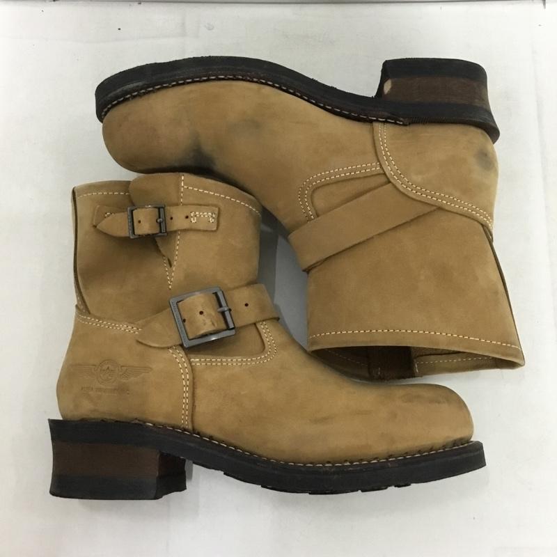 アルファインダストリー Alpha Industries ブーツ エンジニアブーツ ショート丈 25.5cm 25.5cm ロゴ、文字 ベージュ / ベージュ / beige メンズ USED 古着 中古 10160831