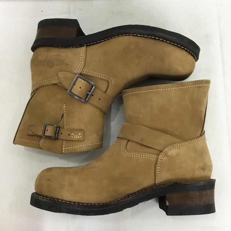アルファインダストリー Alpha Industries ブーツ エンジニアブーツ ショート丈 25.5cm 25.5cm ロゴ、文字 ベージュ / ベージュ / beige メンズ USED 古着 中古 10160831