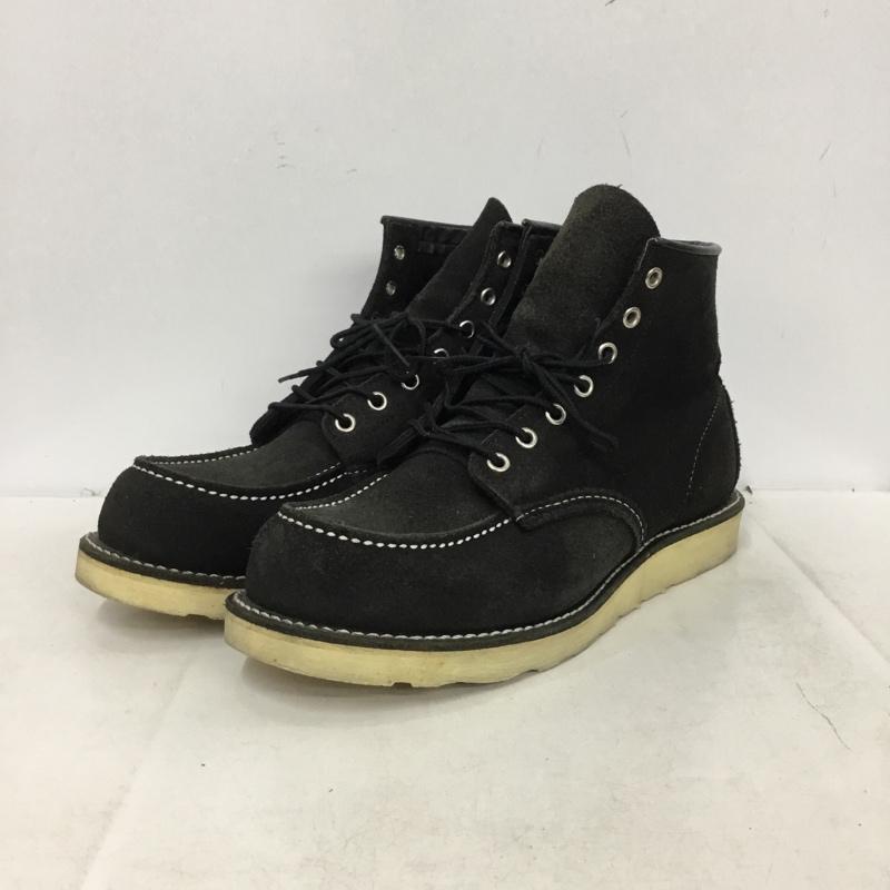 レッドウィング RED WING ブーツ ショートブーツ 8874 6インチクラシックモック 26.5cm USA8.5E 26.5cm 無地 黒 / ブラック / black メンズ USED 古着 中古 10160833