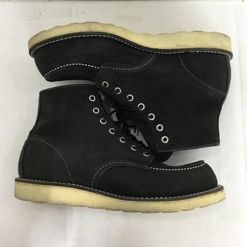 レッドウィング RED WING ブーツ ショートブーツ 8874 6インチクラシックモック 26.5cm USA8.5E 26.5cm 無地 黒 / ブラック / black メンズ USED 古着 中古 10160833