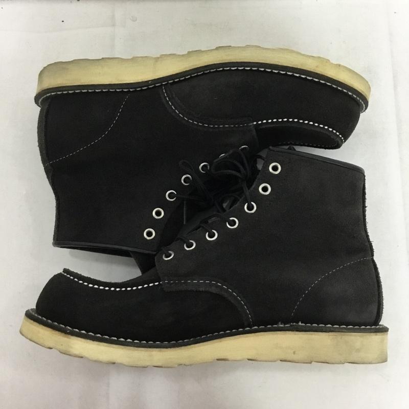レッドウィング RED WING ブーツ ショートブーツ 8874 6インチクラシックモック 26.5cm USA8.5E 26.5cm 無地 黒 / ブラック / black メンズ USED 古着 中古 10160833