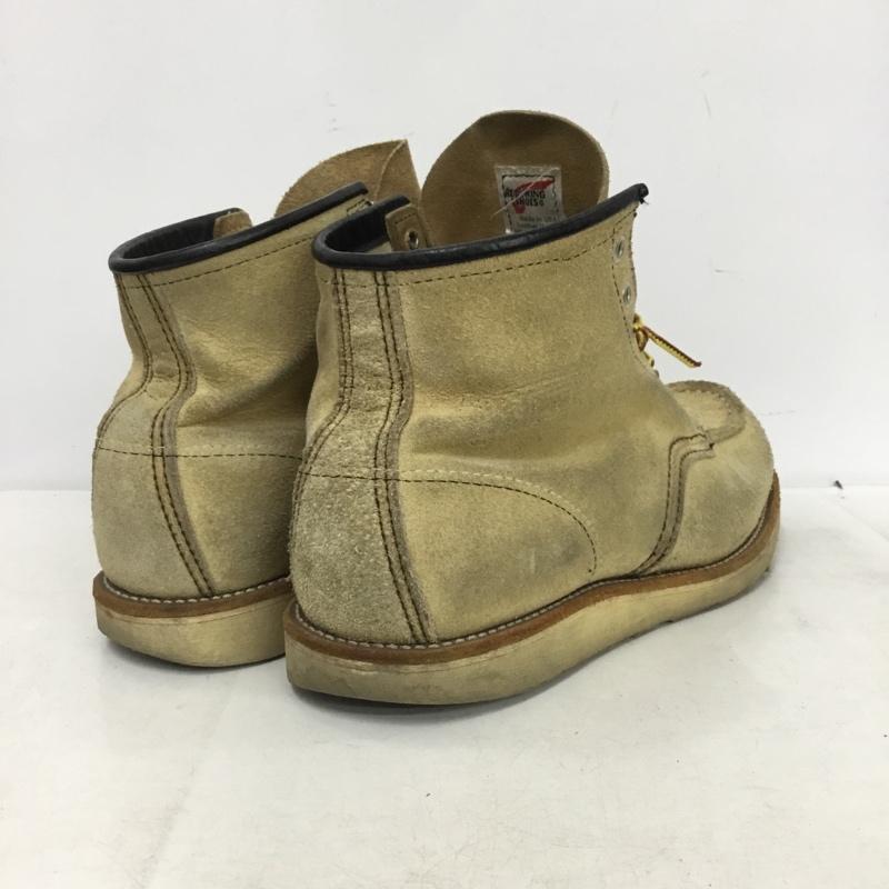 レッドウィング RED WING ブーツ ショートブーツ 8173 6インチクラシックモックトゥ USA8.5E US：8.5 ロゴ、文字 ベージュ / ベージュ / beige メンズ USED 古着 中古 10160834