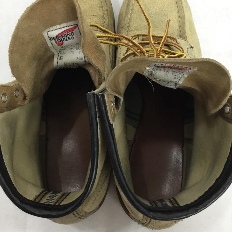レッドウィング RED WING ブーツ ショートブーツ 8173 6インチクラシックモックトゥ USA8.5E US：8.5 ロゴ、文字 ベージュ / ベージュ / beige メンズ USED 古着 中古 10160834