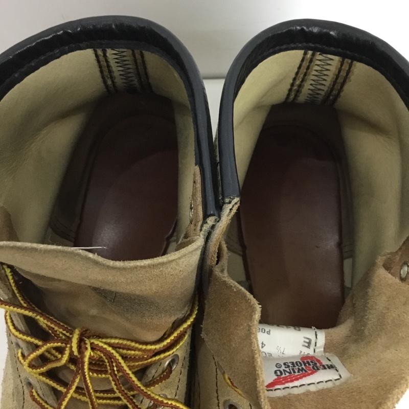 レッドウィング RED WING ブーツ ショートブーツ 8173 6インチクラシックモックトゥ USA8.5E US：8.5 ロゴ、文字 ベージュ / ベージュ / beige メンズ USED 古着 中古 10160834
