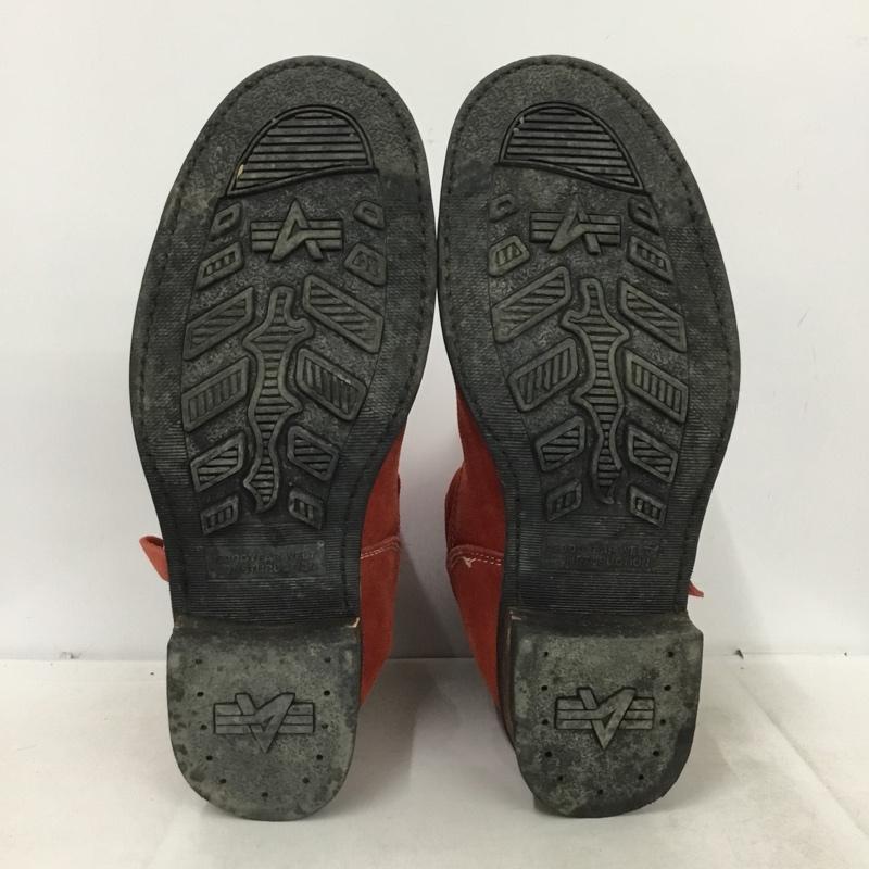 アルファインダストリー Alpha Industries ブーツ エンジニアブーツ ショート丈 28cm 28.0cm ロゴ、文字 赤 / レッド / red メンズ USED 古着 中古 10160835