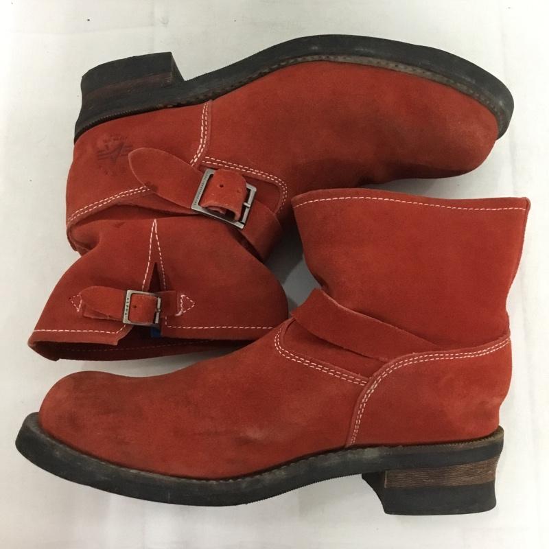 アルファインダストリー Alpha Industries ブーツ エンジニアブーツ ショート丈 28cm 28.0cm ロゴ、文字 赤 / レッド / red メンズ USED 古着 中古 10160835