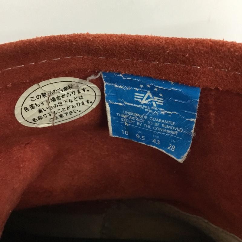 アルファインダストリー Alpha Industries ブーツ エンジニアブーツ ショート丈 28cm 28.0cm ロゴ、文字 赤 / レッド / red メンズ USED 古着 中古 10160835