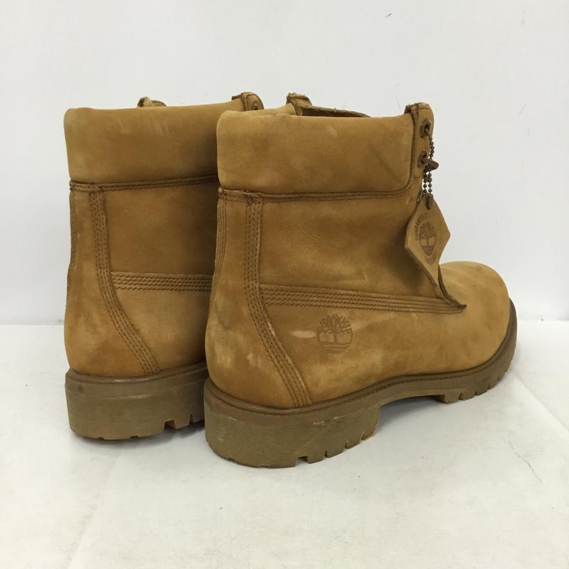 ティンバーランド Timberland ブーツ ショートブーツ レースアップ ワンポイント キャメル / キャメル / メンズ USED 古着 中古 10160836