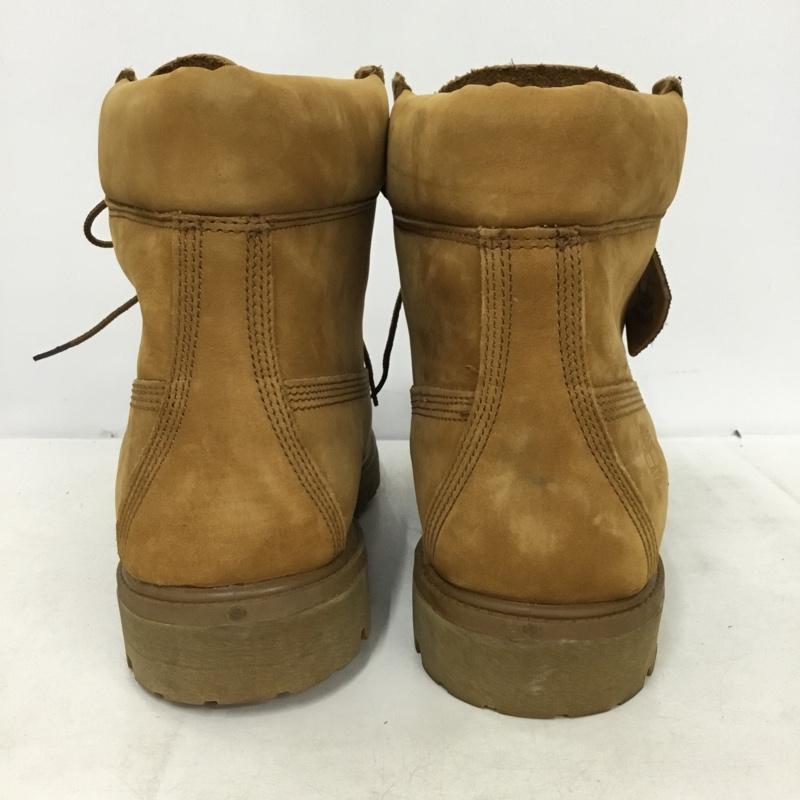 ティンバーランド Timberland ブーツ ショートブーツ レースアップ ワンポイント キャメル / キャメル / メンズ USED 古着 中古 10160836