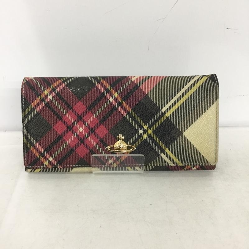 ヴィヴィアンウエストウッド Vivienne Westwood 財布 長財布 チェック ワンポイント マルチカラー / マルチカラー / multicolor レディース USED 古着 中古 10160839
