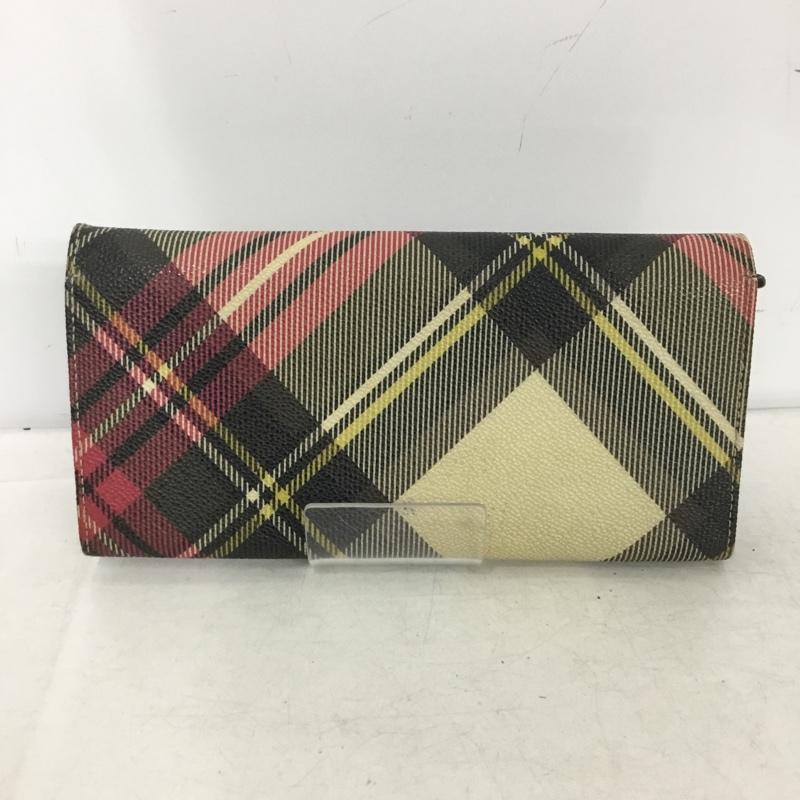 ヴィヴィアンウエストウッド Vivienne Westwood 財布 長財布 チェック ワンポイント マルチカラー / マルチカラー / multicolor レディース USED 古着 中古 10160839