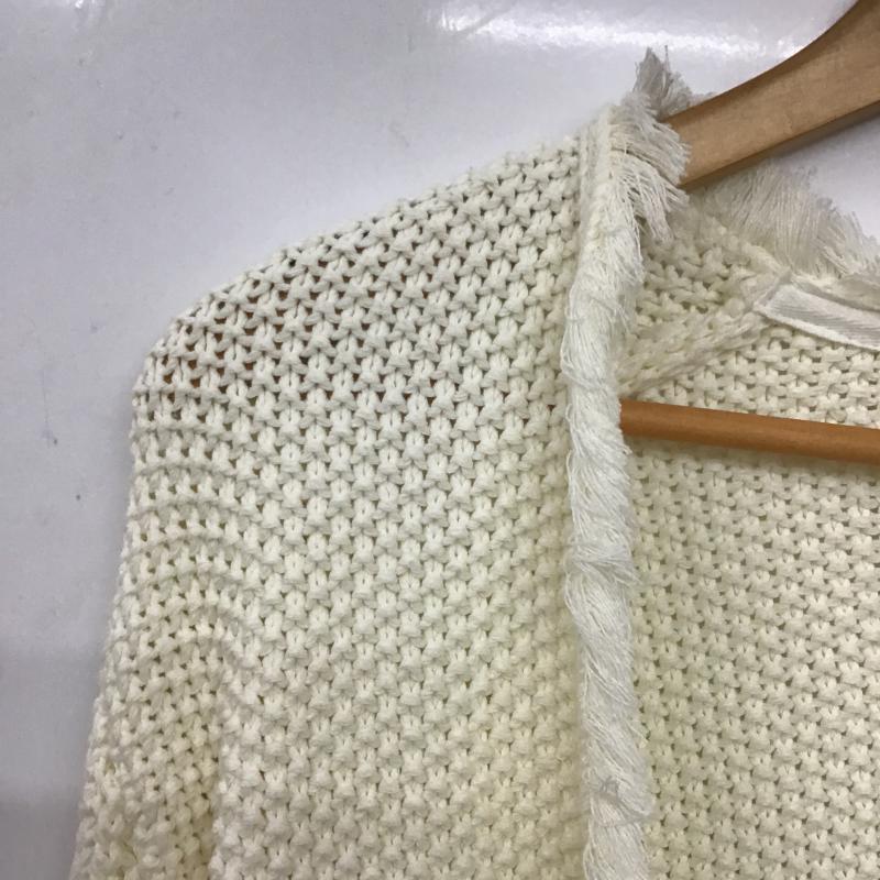 シンプリシテェ Simplicite カーディガン 長袖 無地 白 / ホワイト / white レディース USED 古着 中古 10160841