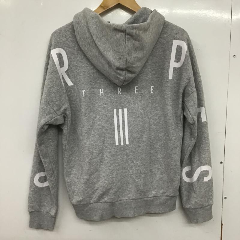 アディダス adidas パーカー 長袖 ジップパーカー M 無地 灰 / グレー / gray レディース USED 古着 中古 10160848